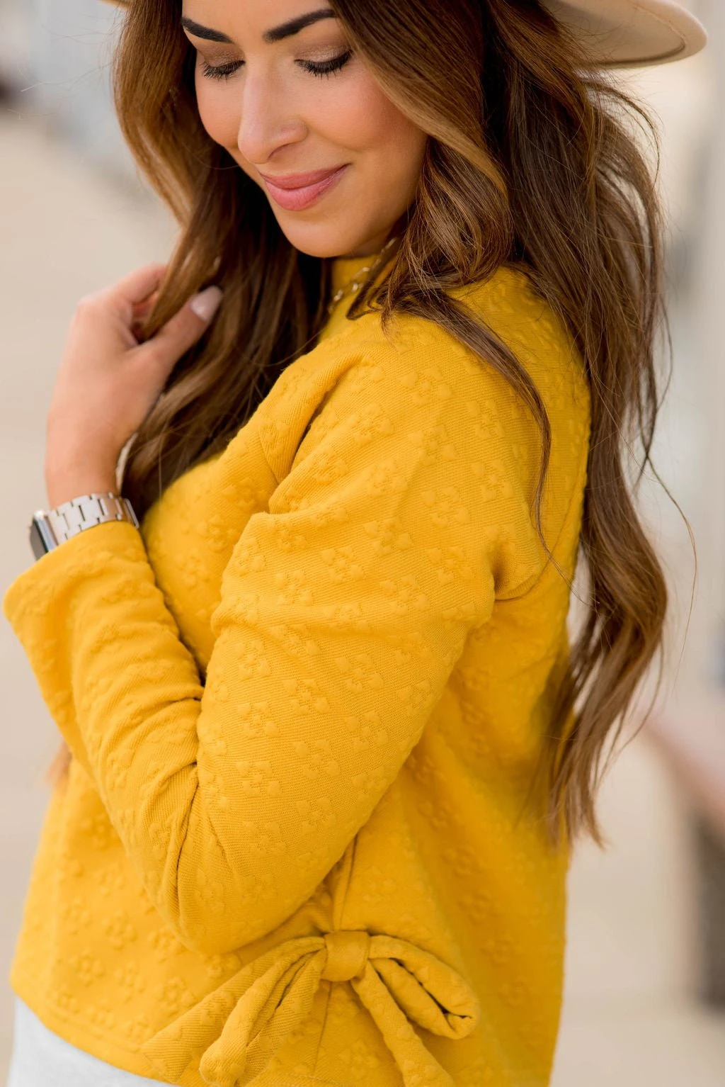 Textured Blouse Bottom Shirt 9 Textured Blouse Bottom Shirt - Image 9