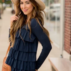 So Soft Ruffle Long Sleeve Tee -Women's Clothing Store BB 5207 f8ac6147 b5c8 4111 ad7f 33053a8cccfa 458115