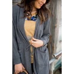 Hooded Tie Cardigan -Women's Clothing Store BB 5209 f7becb49 d615 4938 a560 af77b76cbab0