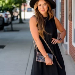 Dressy Cinched Ruffle Tank Dress