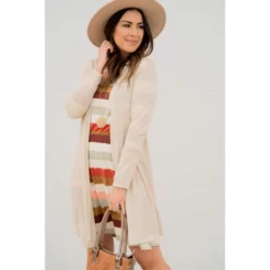 Striped Pocket Long Sleeve Dress -Women's Clothing Store BB 5226 b4c60ab6 c667 41b5 90dd 3b343c7fd357