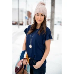 Short Sleeve Flutter Blouse -Women's Clothing Store BB 5249 0f254570 26ec 44d9 86f6 2dc1f2e957a6