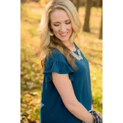 Short Sleeve Flutter Blouse -Women's Clothing Store BB 5251 1f341ec1 fd34 4f2f b1cb 5ddcbf5d3bc4