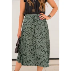 Cheetah Pleated Skirt -Women's Clothing Store BB 5311