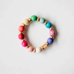 Multi Gold Accented Beaded Bracelet