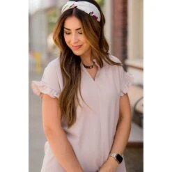 Ruffle Neck Tunic Dress -Women's Clothing Store BB 5314 2b4ef0e7 9b4d 464c afdb 4b4f9a3adde0