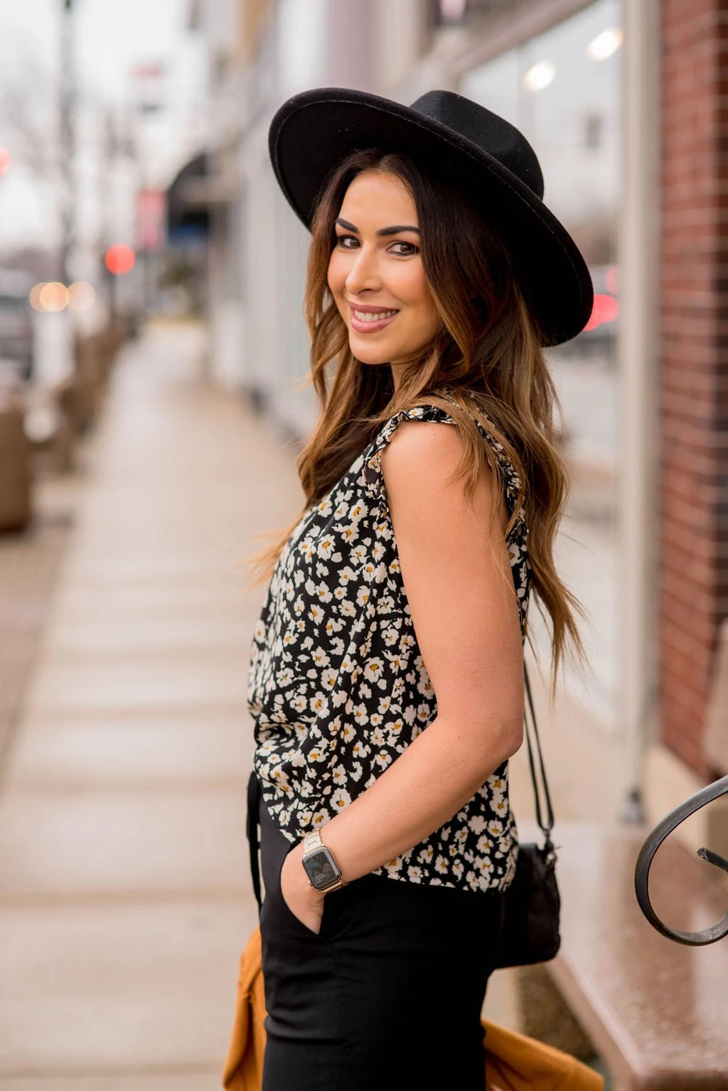 Scattered Blooms Flutter Trim V Blouse 9 Scattered Blooms Flutter Trim V Blouse - Image 9