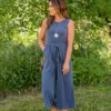 Tie Waist Cropped Jumpsuit