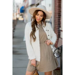 Stripe Ruffle Accent Dress -Women's Clothing Store BB 5316 b0e01c99 b929 45a3 90d9 1509abe4ab7a