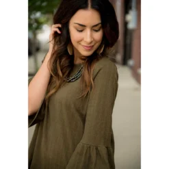Textured Flutter Blouse -Women's Clothing Store BB 5327