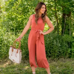 Tie Waist Cropped Jumpsuit 24 Tie Waist Cropped Jumpsuit -Women's Clothing Store BB 5330 f9a486d3 ac54 4538 9027 5dcf3779c820 984034