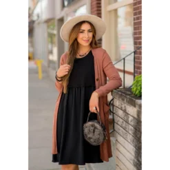 Faux Layered Pocket Tank Dress -Women's Clothing Store BB 5345 989039b8 9c41 4c71 819c 9b36b41f8b3d