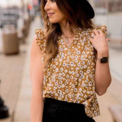 Scattered Blooms Flutter Trim V Blouse 27 Scattered Blooms Flutter Trim V Blouse -Women's Clothing Store BB 5346 68a1301c 71ec 476f bed0 749b367146b6 792359