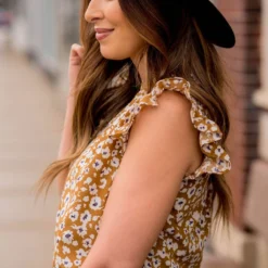 Scattered Blooms Flutter Trim V Blouse 28 Scattered Blooms Flutter Trim V Blouse -Women's Clothing Store BB 5353 cfeb604e 907a 4939 af66 de70459d35dd 708403