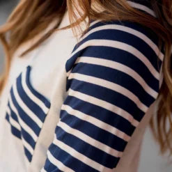 Striped Sleeve Pocket Sweatshirt -Women's Clothing Store BB 5361 3b54ca94 a705 4dd8 9469 4cde10f909ec 511204