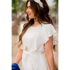 Flutter Sleeve Tie Waist Dress 16 Flutter Sleeve Tie Waist Dress -Women's Clothing Store BB 5371 df0f40c6 b1a8 4383 829f 709fd772478e