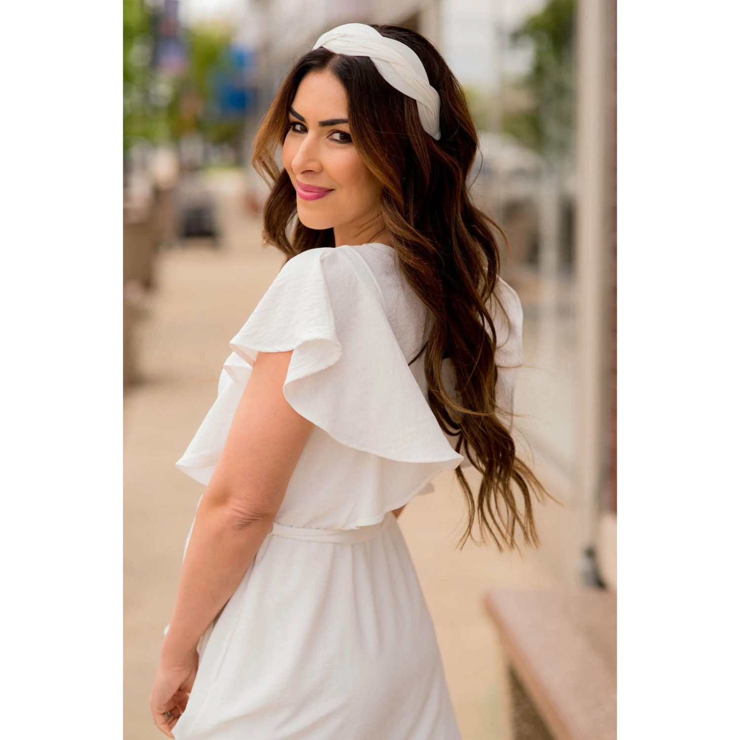 Flutter Sleeve Tie Waist Dress 4 Flutter Sleeve Tie Waist Dress - Image 4