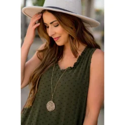 Micro Textured Dot Ruffle Tunic Dress -Women's Clothing Store BB 5387 a5afa3ee 5581 4d9c 821d 14326584b270