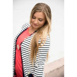 Floral Cuffed Tunic Cardigan -Women's Clothing Store BB 5404