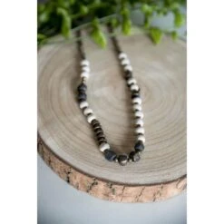 Bel Koz Mixed Charcoal Squared Single Clay Necklace -Women's Clothing Store BB 5467 15e94b9c d249 487e 8d8c 867529185ea4