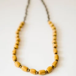 Bel Koz Long Mixed Single Strand Clay Bead Necklace