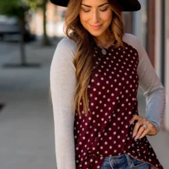 Polka Dot Baseball Tee