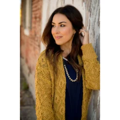 Diamond Knit Tunic Cardigan -Women's Clothing Store BB 5473