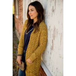 Diamond Knit Tunic Cardigan -Women's Clothing Store BB 5478