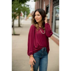 Speckled Back Dolman Tee -Women's Clothing Store BB 5498