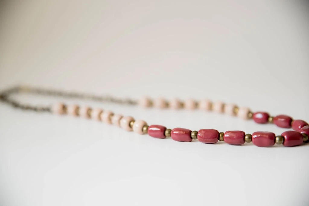 Bel Koz Long Mixed Single Strand Clay Bead Necklace 8 Bel Koz Long Mixed Single Strand Clay Bead Necklace - Image 8