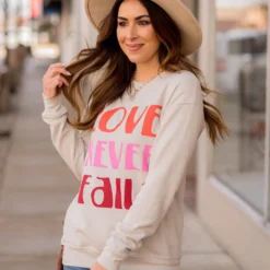 Love Never Fails Graphic Crewneck -Women's Clothing Store BB 5508 47fa96c2 3dda 47fb ab39 dcd63ea1437e 993457