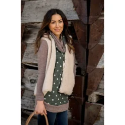 Polka Dot Body Cowl Neck Sweatshirt -Women's Clothing Store BB 5511 dbda1abc 0e2c 490a af85 74904f440bac