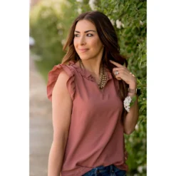 V-Neck Ruffle Tank 25 V-Neck Ruffle Tank -Women's Clothing Store BB 5512 c41d650f 3ba3 4b57 a177 d117d2e65a75