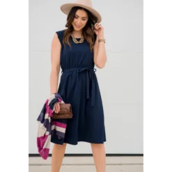 Ruffle Sleeve Tie Dress -Women's Clothing Store BB 5530 4ea47851 a82f 4cb6 aa65 0ebe35062d82