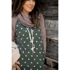 Polka Dot Body Cowl Neck Sweatshirt -Women's Clothing Store BB 5536 4d158fb5 6e63 46d2 b112 81905300ff38