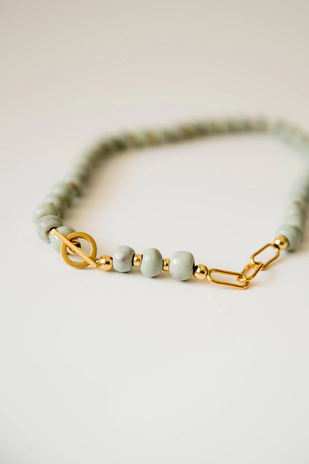 Bel Koz Single Strand Toggle Clay Necklace 6 Bel Koz Single Strand Toggle Clay Necklace - Image 6