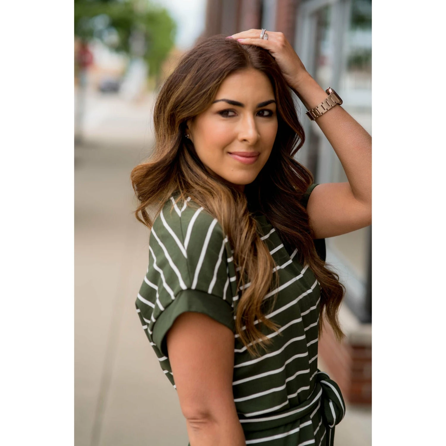 Striped Front Tie Dress 8 Striped Front Tie Dress - Image 8