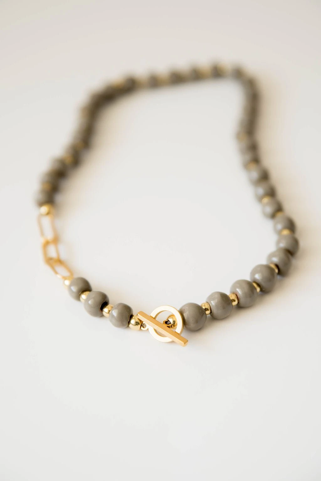 Bel Koz Single Strand Toggle Clay Necklace 8 Bel Koz Single Strand Toggle Clay Necklace - Image 8