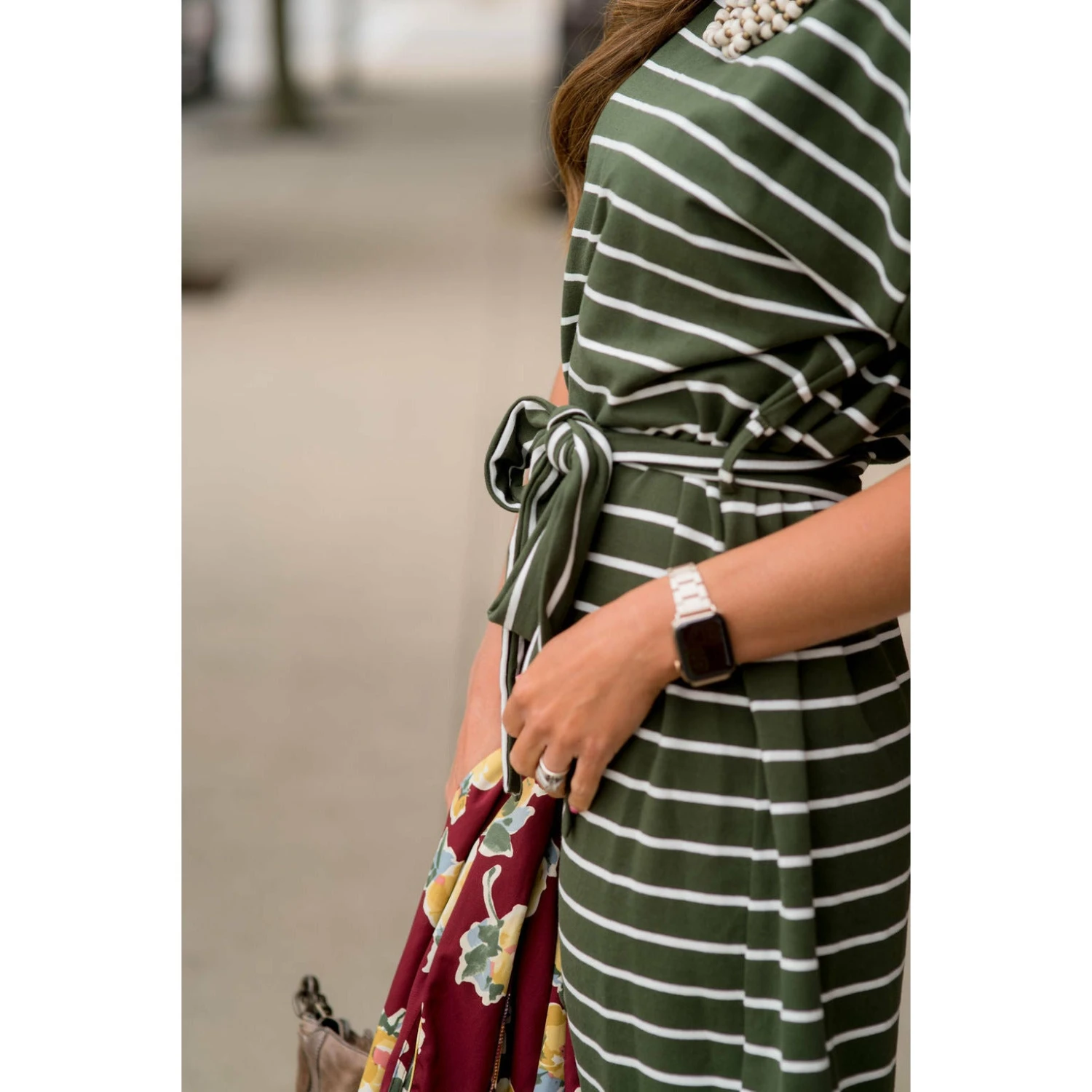 Striped Front Tie Dress 10 Striped Front Tie Dress - Image 10