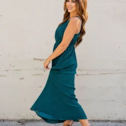 Wavy Textured Wrap Top Midi Dress -Women's Clothing Store BB 5553 14a000d8 0104 4c86 a4d9 929e4e8101a4 593340