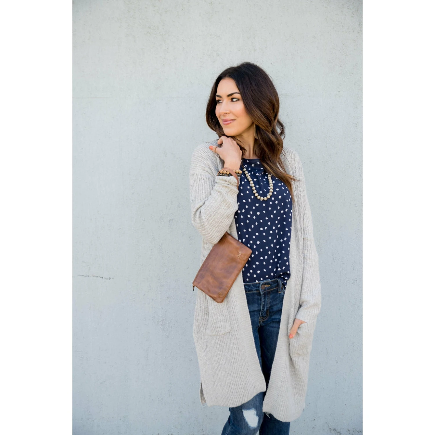 Lightweight Side Slit Tunic Cardigan 3 Lightweight Side Slit Tunic Cardigan - Image 3