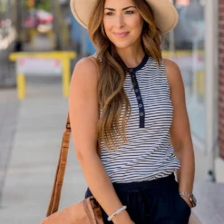 Ribbed Striped Button Accent Tank 36 Ribbed Striped Button Accent Tank -Women's Clothing Store BB 5557 c078b9cf ce37 4a32 9c23 da3922585162