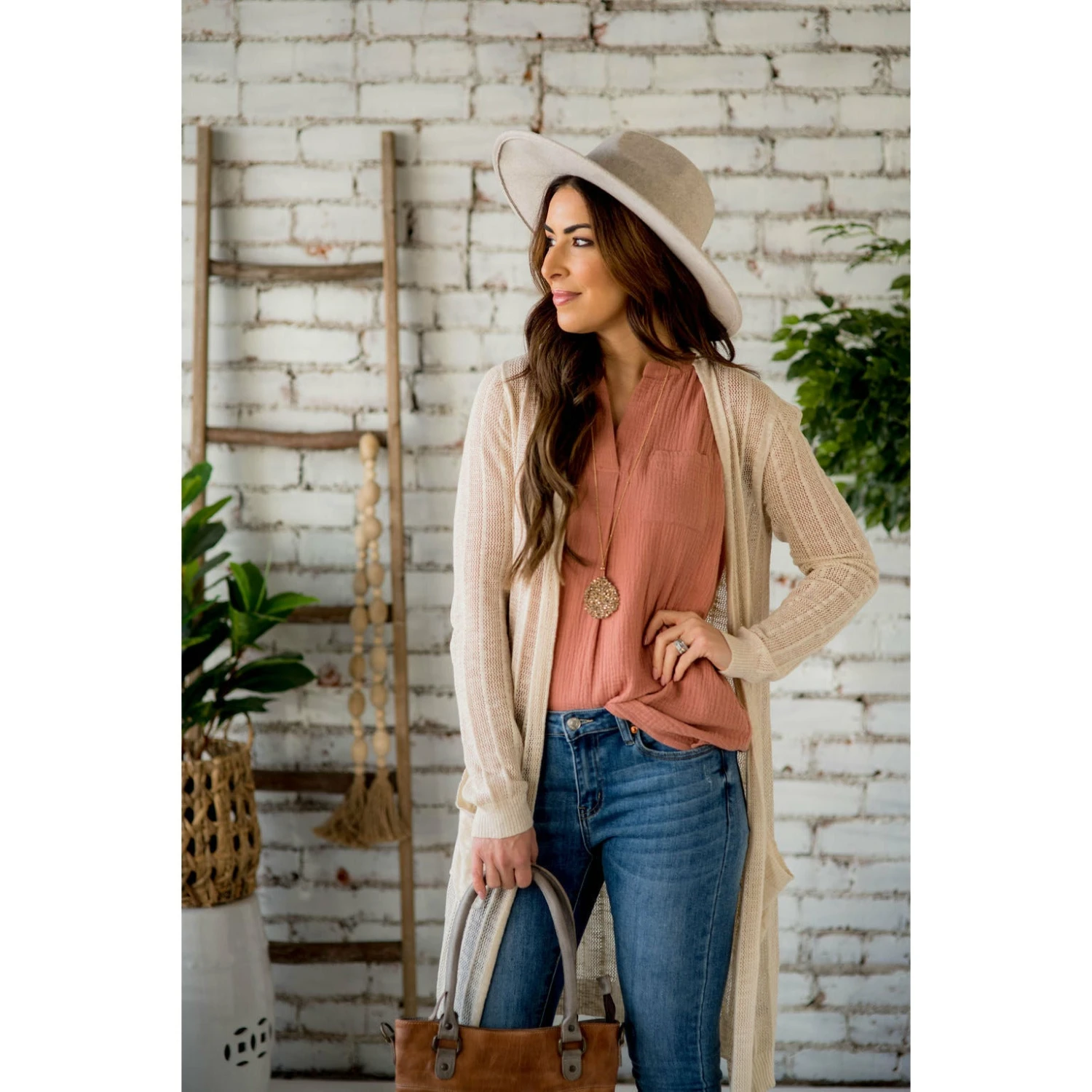 Vertical Striped Tissue Tunic Cardigan 2 Vertical Striped Tissue Tunic Cardigan - Image 2