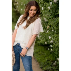 Textured Dot Cinch Neck Tunic Blouse 30 Textured Dot Cinch Neck Tunic Blouse -Women's Clothing Store BB 5584 fc8db119 0e6b 47ec 923a 9d3094c32245