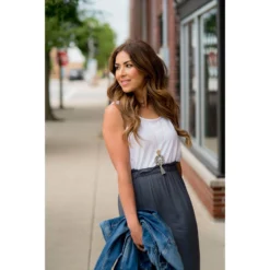 Cinch Waisted Colored Bottom Tank Maxi -Women's Clothing Store BB 5586 8025726c 303b 40a1 bdde f6fdeb90e532