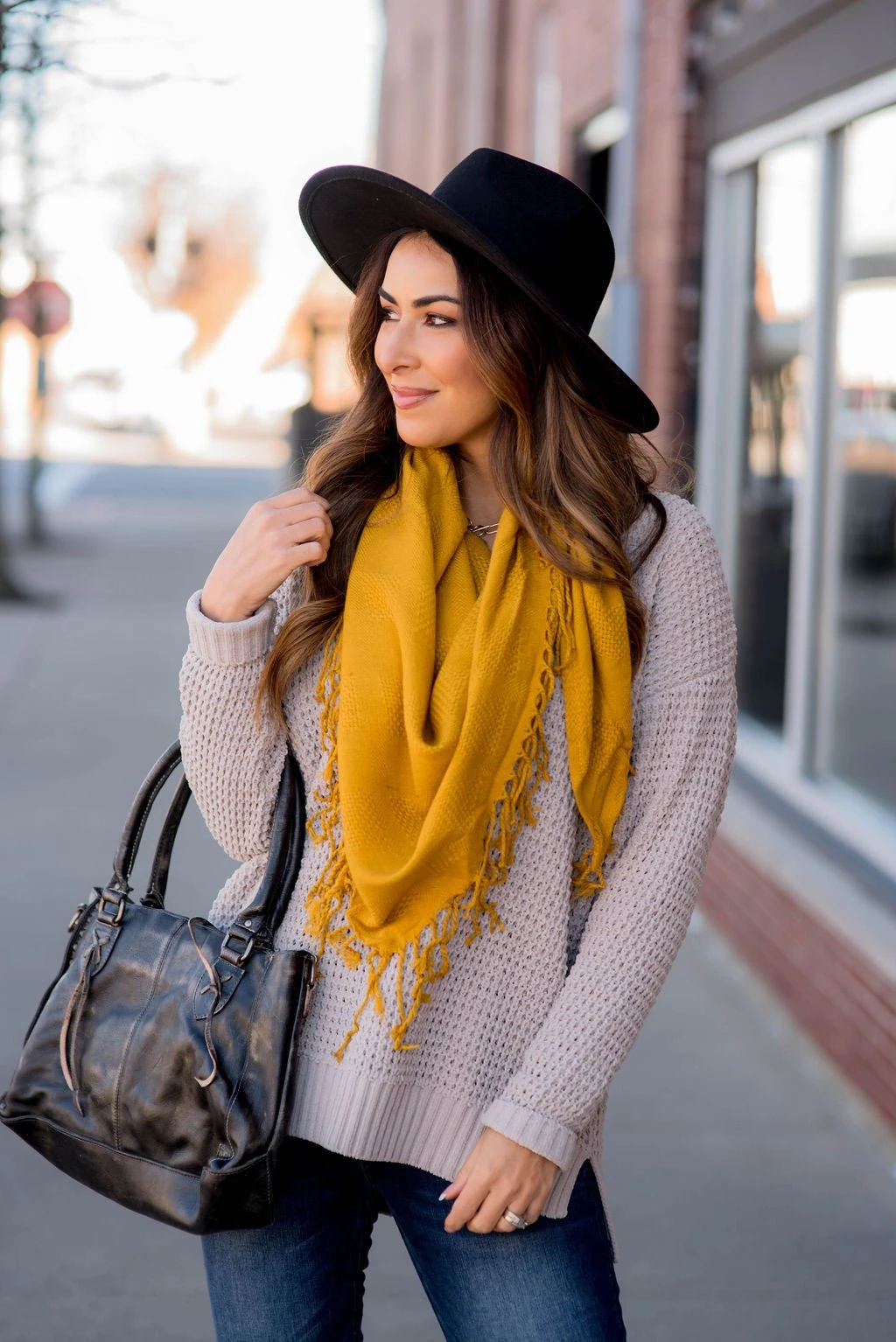 Subtle Textured Plaid Fringe Scarf 1 Subtle Textured Plaid Fringe Scarf