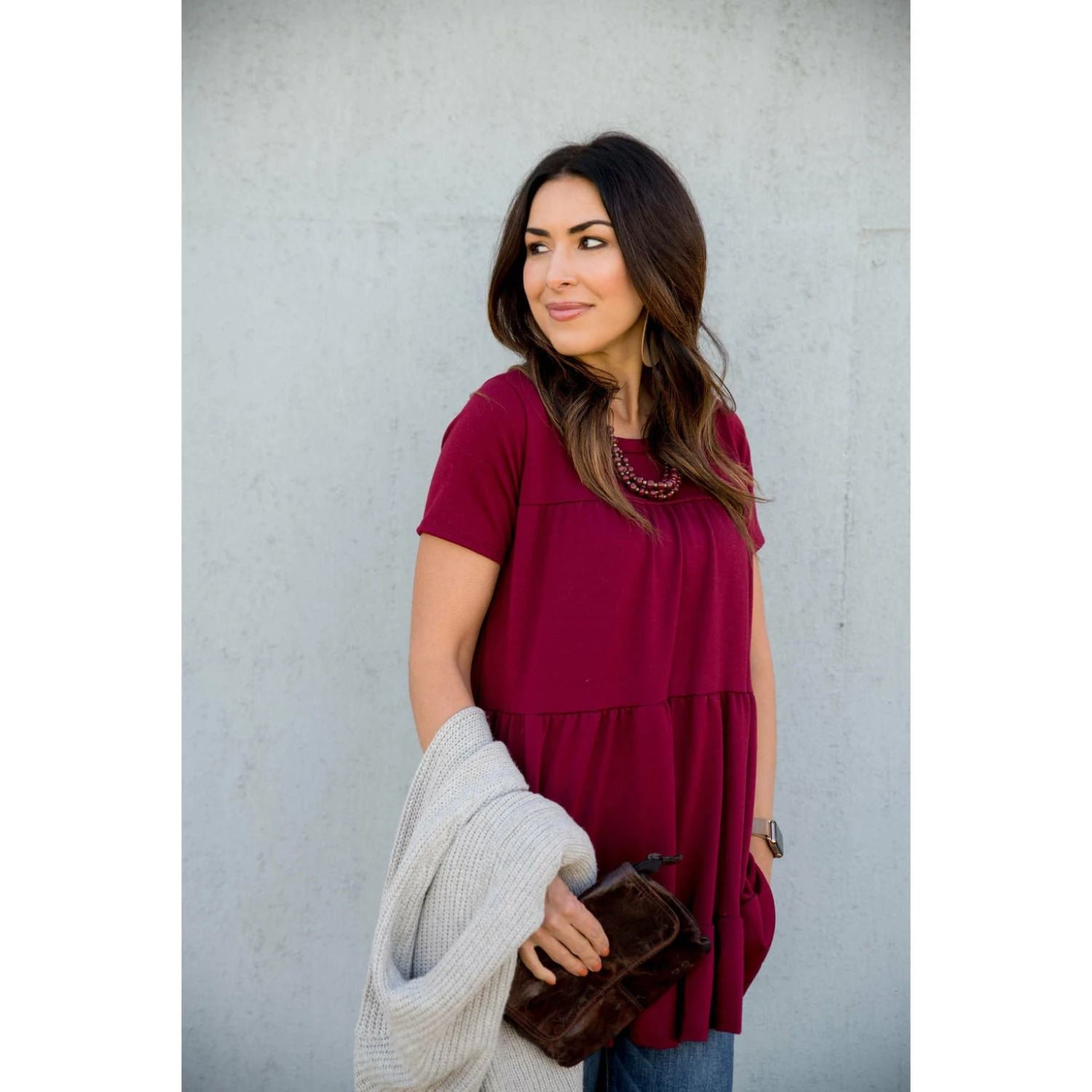 Tiered Ruffle Bottom Tee 4 Tiered Ruffle Bottom Tee - Image 4