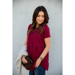 Tiered Ruffle Bottom Tee 13 Tiered Ruffle Bottom Tee -Women's Clothing Store BB 5608 be84d8b3 e7bd 48ca baae e7744a5f9d54