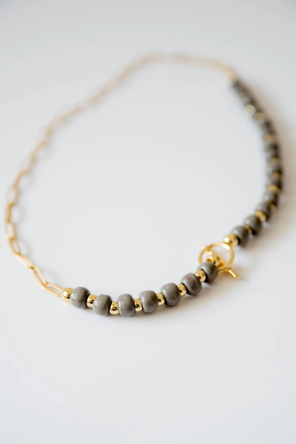 Bel Koz Simple Clay Bead Toggle Necklace 10 Bel Koz Simple Clay Bead Toggle Necklace - Image 10