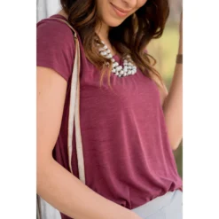 Basic Slub Short Sleeved Tee -Women's Clothing Store BB 5623 498ce6f8 93a6 48d6 892e ef27c4dd1e40